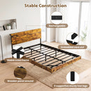 Advwin Double Floating Bed Frame w/ Charging Station