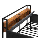 Advwin Single Daybed Metal Frame w/ Trundle Storage