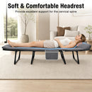 Advwin Folding Camping Cot w/ 6-Position Adjustable Backrest
