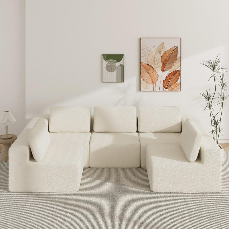 Advwin 415cm 5 Seater Sofa Convertible U Shaped Sofa