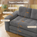 Advwin 2-in-1 Convertible Wide-Wale Corduroy Sofa Bed