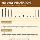 Advwin No Drill Adjustable Room Divider Curtain Rod Black (Pre-Order)