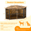 Advwin 42.5" Corner Wooden Dog Crate Furniture