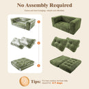 Advwin Folding Sofa Bed  Fold Out Corduroy Sleeper Couch