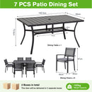 Advwin 7 Pcs Outdoor Dining Set