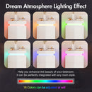 Advwin Bedside Table 2 Drawers With Nightstand LED