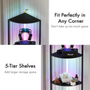 Advwin 5‑tier LED Corner Bookshelf