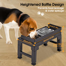 Advwin Adjustable Elevated Dog Bowls with Slow Feeder