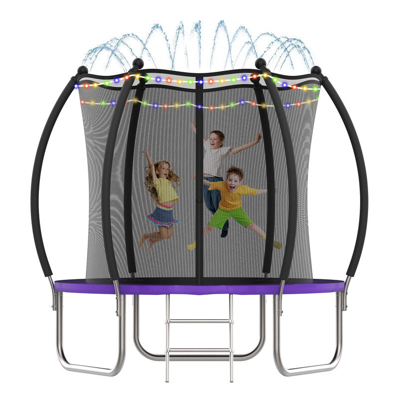 Advwin 8FT Outdoor Trampoline for Kids w/Ladder
