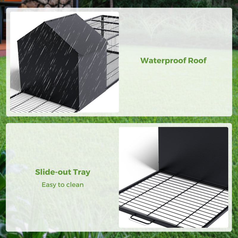 Advwin Large Metal Rabbit/Bunny Cage w/ Slide-Out Tray