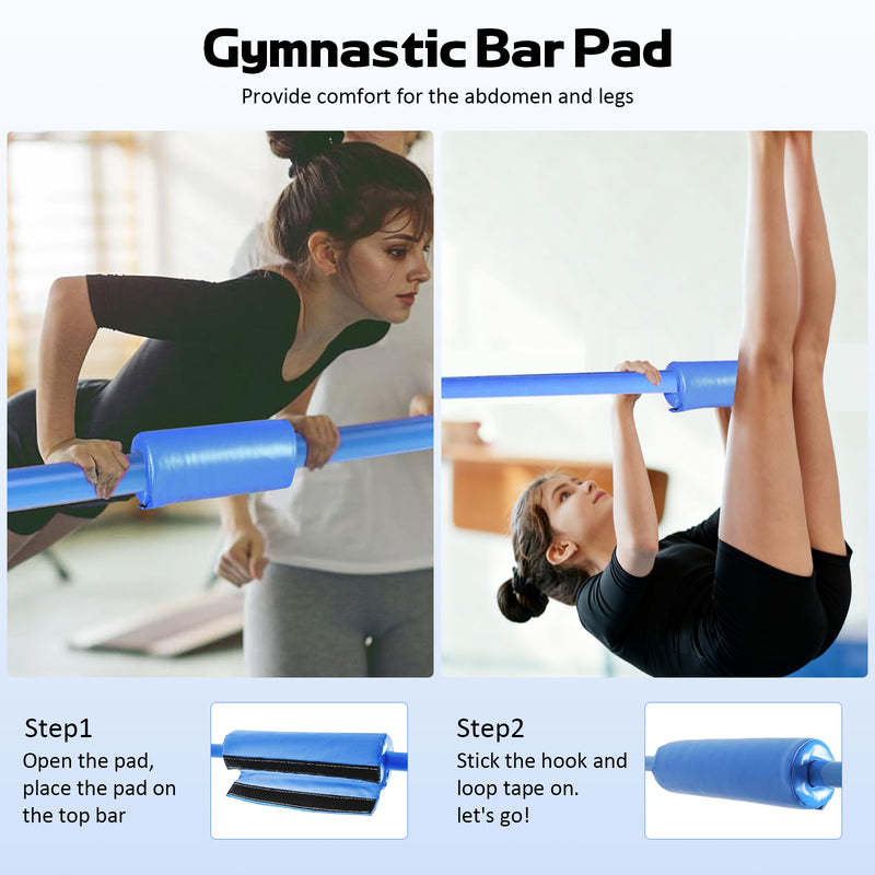 Advwin Kids Gymnastics Bar with Swing & Mat & Rings