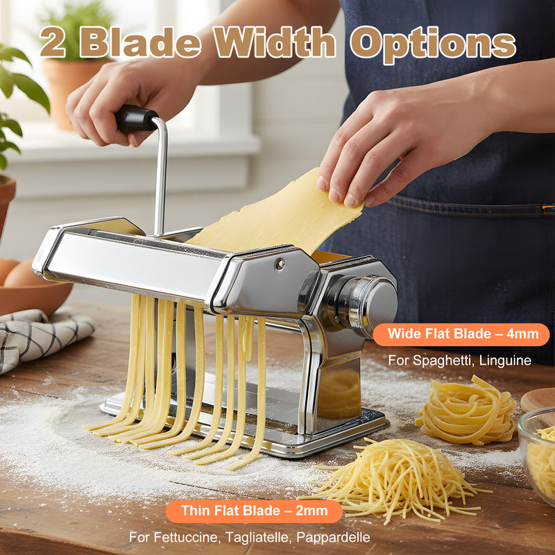 Advwin Manual Pasta Maker Machine with 1–4mm Thickness