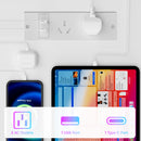 Advwin 150cm L Shaped Computer Desk w/ LED Lights