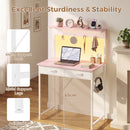 Advwin 80cm Small Desk w/ Monitor Stand & Pegboard