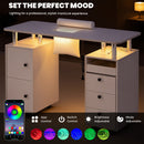 Advwin Manicure Table w/Dust Collector Floating Light