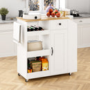 Advwin Kitchen Island Cart on Wheels with Charging Station