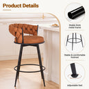 Advwin Set of 4 360° Swivel Bar Stools with Backrest