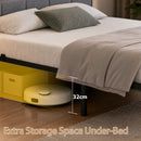 Advwin Queen Bed Frame with RGB LED & Charging Station