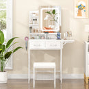 Advwin Expandable Vanity Desk Stool Set