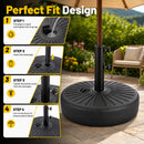 Advwin Patio Umbrella Base Fits 38/48mm Poles