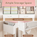 Advwin 80cm Small Desk with 2 Drawers and Storage Bag