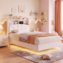 Advwin King Single Velvet Floating Bed Frame