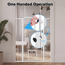 Advwin 180cm Extra Tall Pet Safety Gate with Small Cat Door
