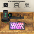 Advwin LED Bedside Table with Charging Station