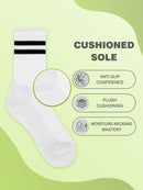 Advwin Double Striped Crew Socks for Men & Women