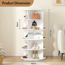 Advwin 5 Tier Rotating Shoe Rack Tower 360° Revolving Rack