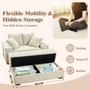 Advwin 146cm Chaise Lounge Chair with Storage Ottoman (Pre-Order)