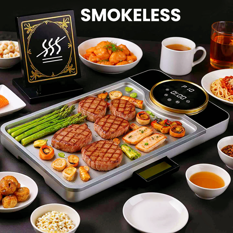 Advwin Electric Hot Grill Pan with LCD Touchscreen