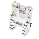 Advwin Dressing Table with LED Mirror & 9 Drawers White