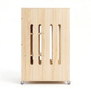 Advwin Large Wooden Cat Enclosure with Wheels & Glass Doors