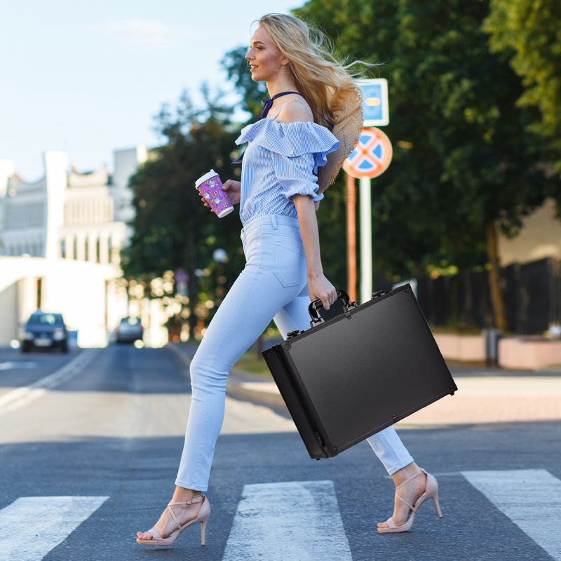 Advwin Makeup Bag with Tempered LED Mirror