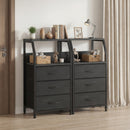 Advwin Set of 2 Bedside Table with 3 Drawers
