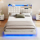 Advwin Floating Bed Frame with LED Lights