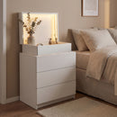 Advwin 2 Set of Bedside Table 3 Drawers With LED Light