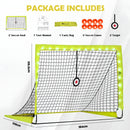 Advwin Light Up Soccer Goals for Kids with Carry Bag