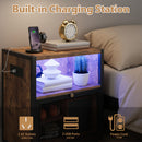 Advwin LED Bedside Table with Charging Station