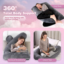 Advwin 53" U Shaped Full Body Support Pillow For Pregnant