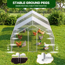 Advwin 6x3x1.95m Walk-in Metal Chicken Coop