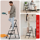 Advwin 3-Step Folding Ladder with Wide Anti-Slip Steps