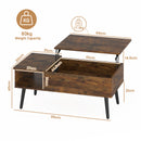 Advwin Lift Top Coffee Table with Hidden Compartment