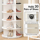 Advwin 5 Tier Rotating Shoe Rack Tower 360° Revolving Rack