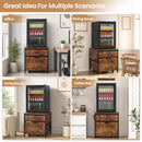 Advwin Mini Fridge Stand w/ 2 Drawers & Power Outlet