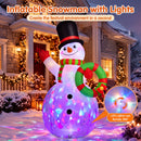 Advwin 1.9m Inflatable Snowman with Colourful Lights
