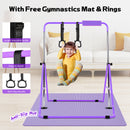 Advwin Kids Gymnastics Bar with Swing & Mat & Rings