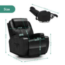 Advwin Recliner Massage Chair Sofa PU Leather