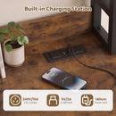 Advwin LED Wine Bar Cabinet w/ Charging Station